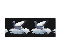 YYHWHJDE Tappetino per mouse extra large con immagine del piccione tra le nuvole bianche, tastiera da gioco antiscivolo per computer e ufficio, versione ispessita, 30,5 x 80 cm