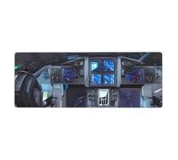 YYHWHJDE Tappetino per mouse extra large con immagine della cabina del futuro, tastiera antiscivolo da gioco per computer e ufficio, versione ispessita, 30,5 x 80 cm