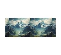 YYHWHJDE Tappetino per mouse extra large con immagine delle Alpi che si allungano, tastiera da gioco antiscivolo per computer e ufficio, versione ispessita, 30,5 x 80 cm