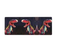 YYHWHJDE Tappetino per mouse extra large con immagine di dinosauro dalla bocca grande, tastiera da gioco antiscivolo per computer e ufficio, versione ispessita, 30,5 x 80 cm