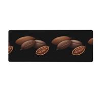 YYHWHJDE Tappetino per mouse extra large con immagine di fagioli di cacao, per computer e ufficio, tastiera da gioco antiscivolo, versione ispessita, 30,5 x 80 cm