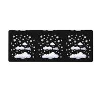 YYHWHJDE Tappetino per mouse extra large con immagine di fiocchi di neve che cadono tra le nuvole, tastiera da gioco antiscivolo per computer e ufficio, versione ispessita, 30,5 x 80 cm