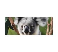 YYHWHJDE Tappetino per mouse extra large con immagine di koala verde, tastiera antiscivolo da gioco per computer e ufficio, versione ispessita, 30,5 x 80 cm