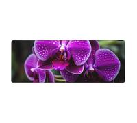 YYHWHJDE Tappetino per mouse extra large con immagine di orchidea, per computer e ufficio, tastiera da gioco antiscivolo, versione ispessita, 30,5 x 80 cm