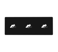 YYHWHJDE Tappetino per mouse extra large con immagine di volpe delle nevi sotto la nuvola, per computer e ufficio, tastiera da gioco antiscivolo, versione ispessita, 30,5 x 80 cm