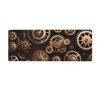 YYHWHJDE Tappetino per mouse extra large con ingranaggi meccanici steampunk, tastiera da gioco antiscivolo per computer e ufficio, versione ispessita, 30,5 x 80 cm