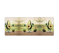 YYHWHJDE Tappetino per mouse extra large con motivo a corda di avocado, forte adesione, durevole, bordo di bloccaggio preciso 30,5 x 80 cm