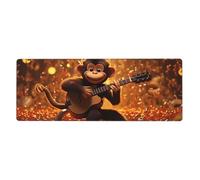 YYHWHJDE Tappetino per mouse extra large con motivo a scimmia, tastiera da gioco antiscivolo per computer e ufficio, versione ispessita, 30,5 x 80 cm