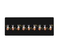 YYHWHJDE Tappetino per mouse extra large con motivo di coniglietto che suona la batteria, tastiera da gioco antiscivolo per computer e ufficio, versione ispessita, 30,5 x 80 cm