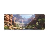 YYHWHJDE Tappetino per mouse extra large con motivo Grand Canyon, forte adesione, durevole, bordo di bloccaggio preciso 30,5 x 80 cm
