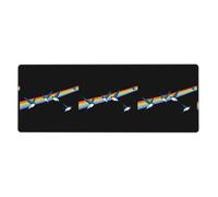 YYHWHJDE Tappetino per mouse extra large con motivo rondini che volano nell'arcobaleno, tastiera da gioco antiscivolo per computer e ufficio, versione ispessita, 30,5 x 80 cm