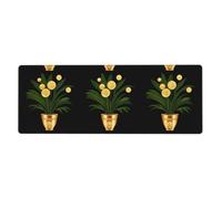 YYHWHJDE Tappetino per mouse extra large con piccole piante in vaso che scoppiano monete d'oro tappetino per mouse per computer ufficio tastiera da gioco versione ispessita 30,5 x 80 cm