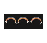 YYHWHJDE Tappetino per mouse extra large con stampa a coda di pesce arcobaleno, 30,5 x 80 cm, per l'apprendimento del gioco in ufficio