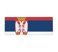 YYHWHJDE Tappetino per mouse extra large con stampa bandiera della Serbia, per computer, ufficio, tastiera da gioco, versione ispessita, 30,5 x 80 cm
