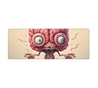 YYHWHJDE Tappetino per mouse extra large con stampa cervello umano, tastiera da gioco per computer, ufficio, versione ispessita, 30,5 x 80 cm