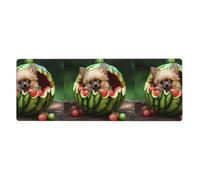 YYHWHJDE Tappetino per mouse extra large con stampa del cucciolo di anguria per computer, ufficio, tastiera da gioco, versione ispessita, 30,5 x 80 cm