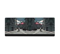 YYHWHJDE Tappetino per mouse extra large con stampa di architettura urbana, per computer, ufficio, tastiera da gioco, versione ispessita, 30,5 x 80 cm