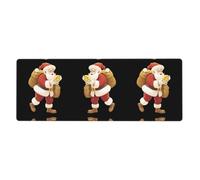YYHWHJDE Tappetino per mouse extra large con stampa di Babbo Natale che trasporta monete dorate, 30,5 x 80 cm, per l'apprendimento del gioco in ufficio