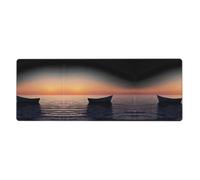 YYHWHJDE Tappetino per mouse extra large con stampa di barca a vela sotto il tramonto 30,5 x 80 cm per apprendimento del gioco in ufficio