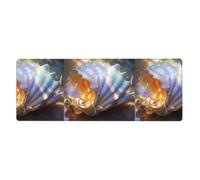 YYHWHJDE Tappetino per mouse extra large con stampa di conchiglie traslucide, per computer, ufficio, tastiera da gioco, versione ispessita, 30,5 x 80 cm