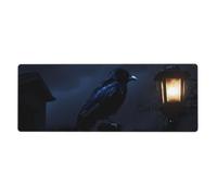 YYHWHJDE Tappetino per mouse extra large con stampa di corvo notturno, 30,5 x 80 cm, per l'apprendimento del gioco in ufficio