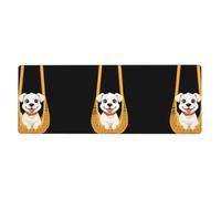 YYHWHJDE Tappetino per mouse extra large con stampa di cucciolo in rete, per computer, ufficio, tastiera da gioco, versione ispessita, 30,5 x 80 cm