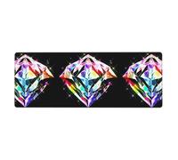 YYHWHJDE Tappetino per mouse extra large con stampa di diamanti intarsiati, per computer, ufficio, tastiera da gioco, versione ispessita, 30,5 x 80 cm