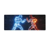 YYHWHJDE Tappetino per mouse extra large con stampa di ghiaccio e fuoco boxe, 30,5 x 80 cm, per l'apprendimento del gioco in ufficio