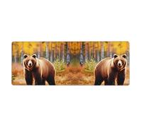 YYHWHJDE Tappetino per mouse extra large con stampa di orso marrone, per computer e ufficio, tastiera da gioco, versione ispessita, 30,5 x 80 cm