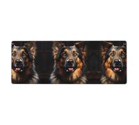 YYHWHJDE Tappetino per mouse extra large con stampa di pastore tedesco, per computer, ufficio, tastiera da gioco, versione ispessita, 30,5 x 80 cm