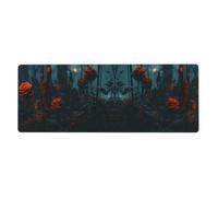 YYHWHJDE Tappetino per mouse extra large con stampa di rose Shady Rose Garden per computer tastiera da gioco versione ispessita 30,5 x 80 cm