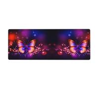 YYHWHJDE Tappetino per mouse extra large con stampa di stelle e farfalle, per computer e ufficio, tastiera da gioco, versione ispessita, 30,5 x 80 cm