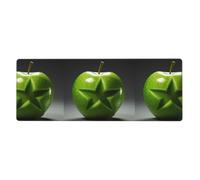 YYHWHJDE Tappetino per mouse extra large con stampa di stelle su verde mela per computer, ufficio, tastiera da gioco, versione ispessita, 30,5 x 80 cm