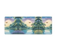 YYHWHJDE Tappetino per mouse extra large con stampa di un bellissimo albero del fiume 30,5 x 80 cm per l'apprendimento del gioco in ufficio
