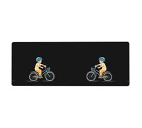 YYHWHJDE Tappetino per mouse extra large con stampa di un ragazzino che impara a pedalare, tappetino per mouse per computer, ufficio, tastiera da gioco, versione ispessita, 30,5 x 80 cm