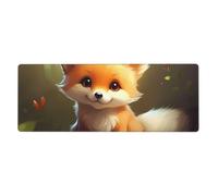 YYHWHJDE Tappetino per mouse extra large con stampa di volpe per computer, ufficio, tastiera da gioco, versione ispessita, 30,5 x 80 cm