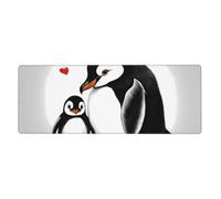 YYHWHJDE Tappetino per mouse extra large con stampa "I Love Penguins", per computer, ufficio, tastiera da gioco, versione spessa, 30,5 x 80 cm