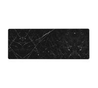 YYHWHJDE Tappetino per mouse extra large con venature in marmo nero, 30,5 x 80 cm, per l'apprendimento del gioco in ufficio