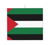 YYHWHJDE Tappetino scolapiatti da cucina con stampa bandiera dello Stato della Palestina, assorbente per piani di lavoro, strato antiscivolo ad asciugatura rapida con disegni vivaci, per nuove case