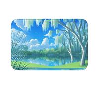 YYHWHJDE Tappeto in velluto con immagine di salici sul lungomare, per camera da letto, salotto, dormitorio, decorazione per la casa