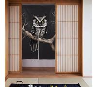 YYHWHJDE Tenda a due pezzi con motivo gufo, 86,4 x 142,2 cm, in tessuto, liscia e non si stropiccia facilmente