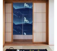 YYHWHJDE Tenda a due pezzi con motivo unicorno sotto le stelle, 86,4 x 142,2 cm, in tessuto, liscia e non si stropiccia facilmente