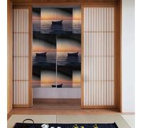 YYHWHJDE Tenda a vela con stampa sotto il sole al tramonto, due pezzi, 86,4 x 142,2 cm, tende in tessuto, divisorio da appendere tra le stanze, alle porte