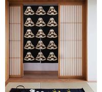 YYHWHJDE Tenda con immagine di bradipo che mangia dessert in due pezzi impiombata 86,4 x 142,2 cm, tende in tessuto, liscia e non si stropiccia facilmente