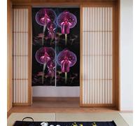 YYHWHJDE Tenda con immagine di fiori che mangiano insetti, due pezzi, 86,4 x 142,2 cm, tende in tessuto, lisce e non si stropicciano facilmente