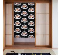 YYHWHJDE Tenda con immagine di panda rosso che dorme nella grotta della neve, due pezzi, 86,4 x 142,2 cm, in tessuto, liscia e non si stropiccia facilmente