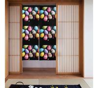 YYHWHJDE Tenda con immagine di uova di Pasqua cosparse d'amore, due pezzi impiombata 86,4 x 142,2 cm, tessuto divisorio per stanze, liscio e non si stropiccia facilmente