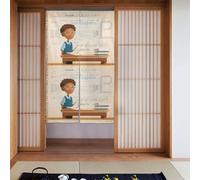 YYHWHJDE Tenda con motivo a parole per lezioni di matematica, 2 pezzi, 86,4 x 142,2 cm, buona drappeggio, liscia e non facilmente rugosa, tende in tessuto, divisori per stanze