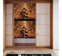 YYHWHJDE Tenda con motivo musicale a scimmia, 2 pezzi, 86,4 x 142,2 cm, buona drappeggio, liscia e non si stropiccia, tende in tessuto, divisori per stanze