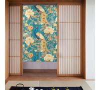 YYHWHJDE Tenda con motivo pavone orientale su albero di fiori, 2 pezzi, 86,4 x 142,2 cm, buona drappeggio, liscia e non facilmente rugosa, tende in tessuto, divisori per stanze